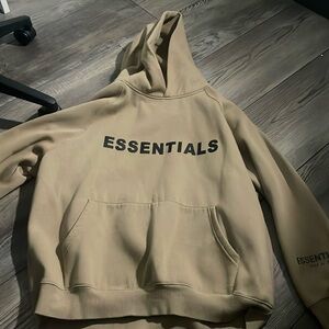 size small fake essentials hoodie